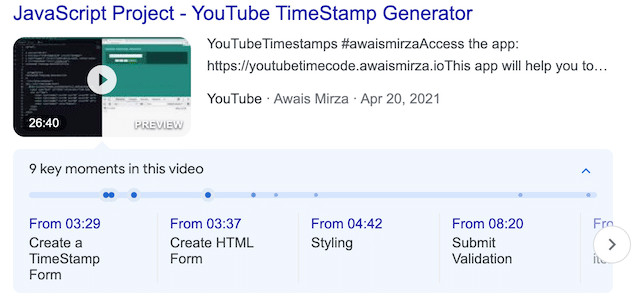 Timestamp per migliorare la seo su youtube